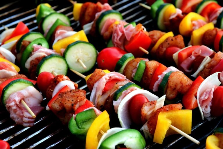 Charcoal Grilled Paneer Skewers with Herb Marinade